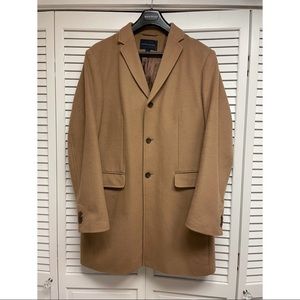 Camel light brown wool coat jacket Banana Republic